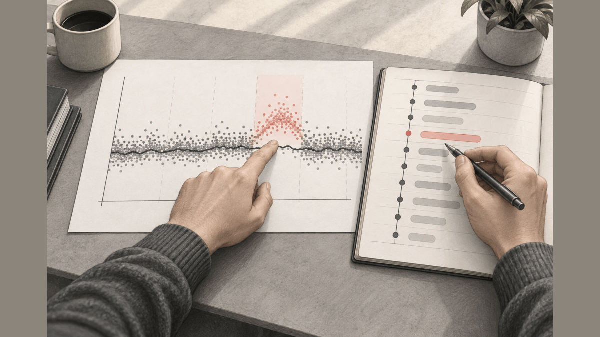 APM detects a latency regression in one customer segment, then an engineer checks the coincident flag change.