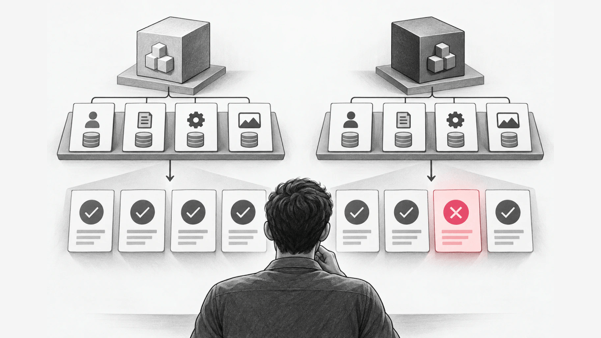 Existing cases rerun against a fixed baseline, environment, and dependencies to detect behavior that changed unexpectedly.